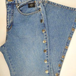 Vintage Harley Davidson Biker Snap Side Jeans